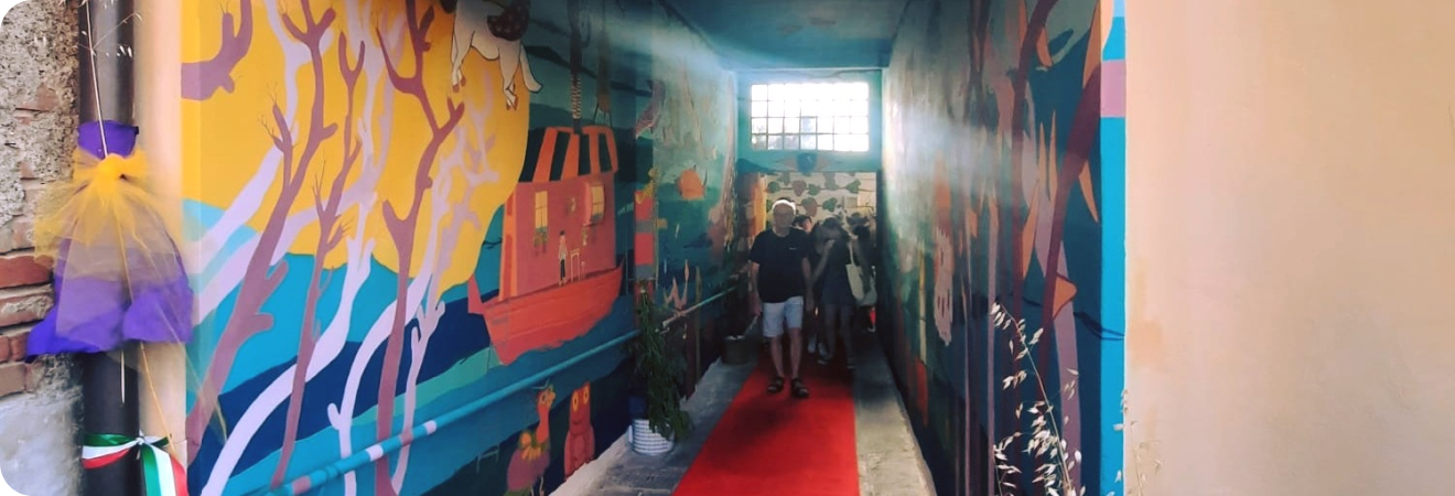 Il progetto Eduiren murale Spazio sotto l'acqua a Luzzara